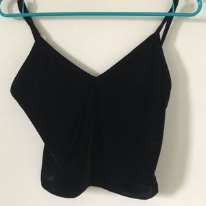 Pacsun Velvet Black Crop Top